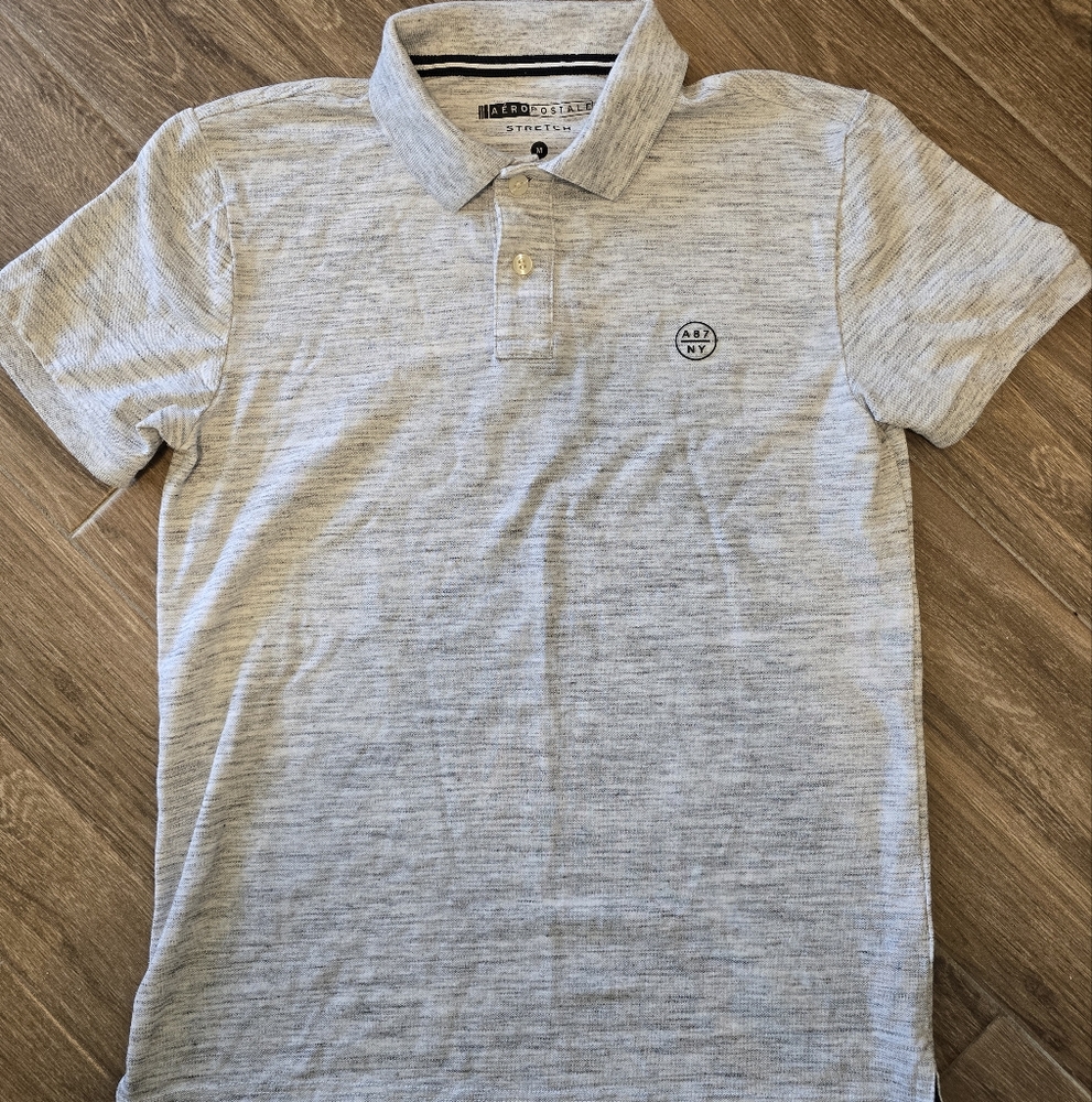 Aeropostale Stretch Polo Shirt Mens, medium, Excellent Condition